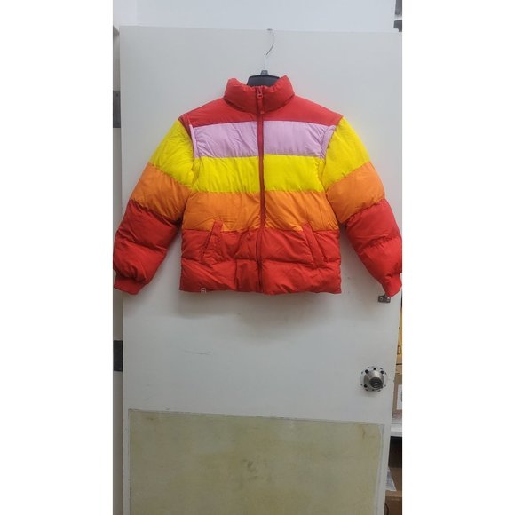 Women's Color Block Puffer Jacket - LEGO Collection X Target Red Yellow Orange P - Picture 5 of 8